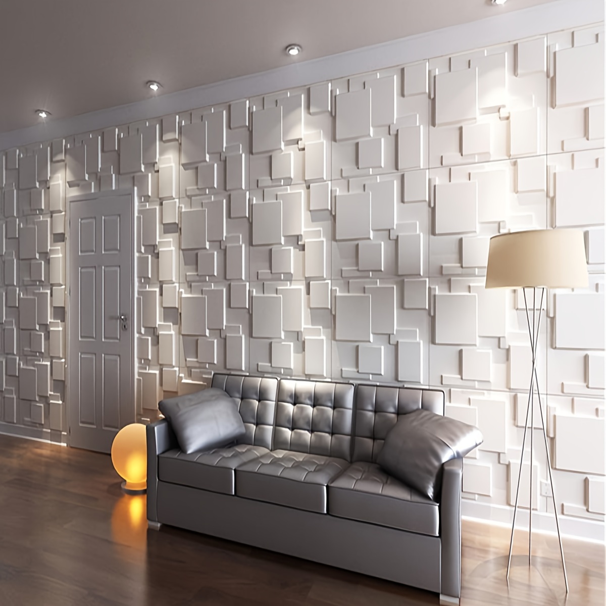 Paneles de pared texturizados, Diseño de rombos, Paneles de pared