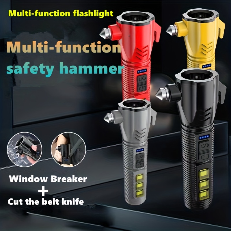 The Ultimate Outdoor Survival Tool: Multi-use Flashlight With Power Bank,  Compass, Window Breaker, Seat Belt Cutter, Sos Light, Magnet & Camping  Light - Solar Rechargeable! - Temu