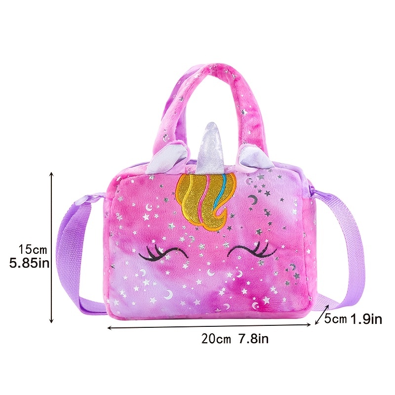 Random Color Girls Cute Unicorn Corduroy Shoulder Bag Crossbody Bag Cute  Animal Unicorn Crossbody Purse Tote - Temu