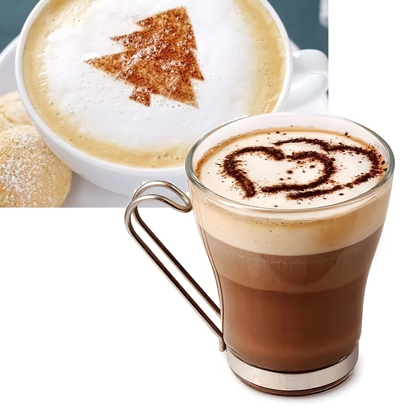 Creative Coffee Latte Art Mold, Stainless Steel Milk Bubble