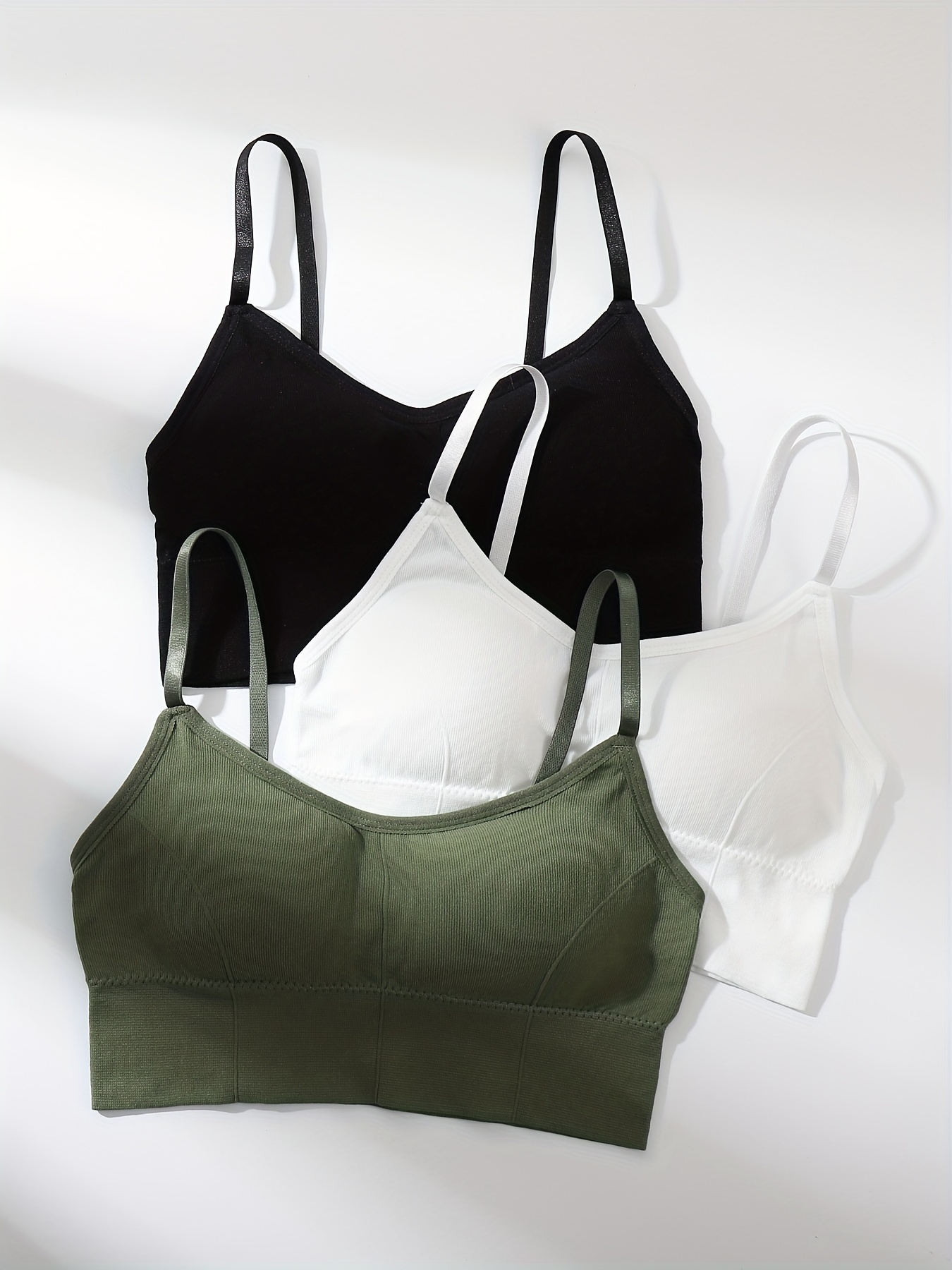 Simple Solid Underwire Cropped Tank Top Comfy Breathable Bra - Temu