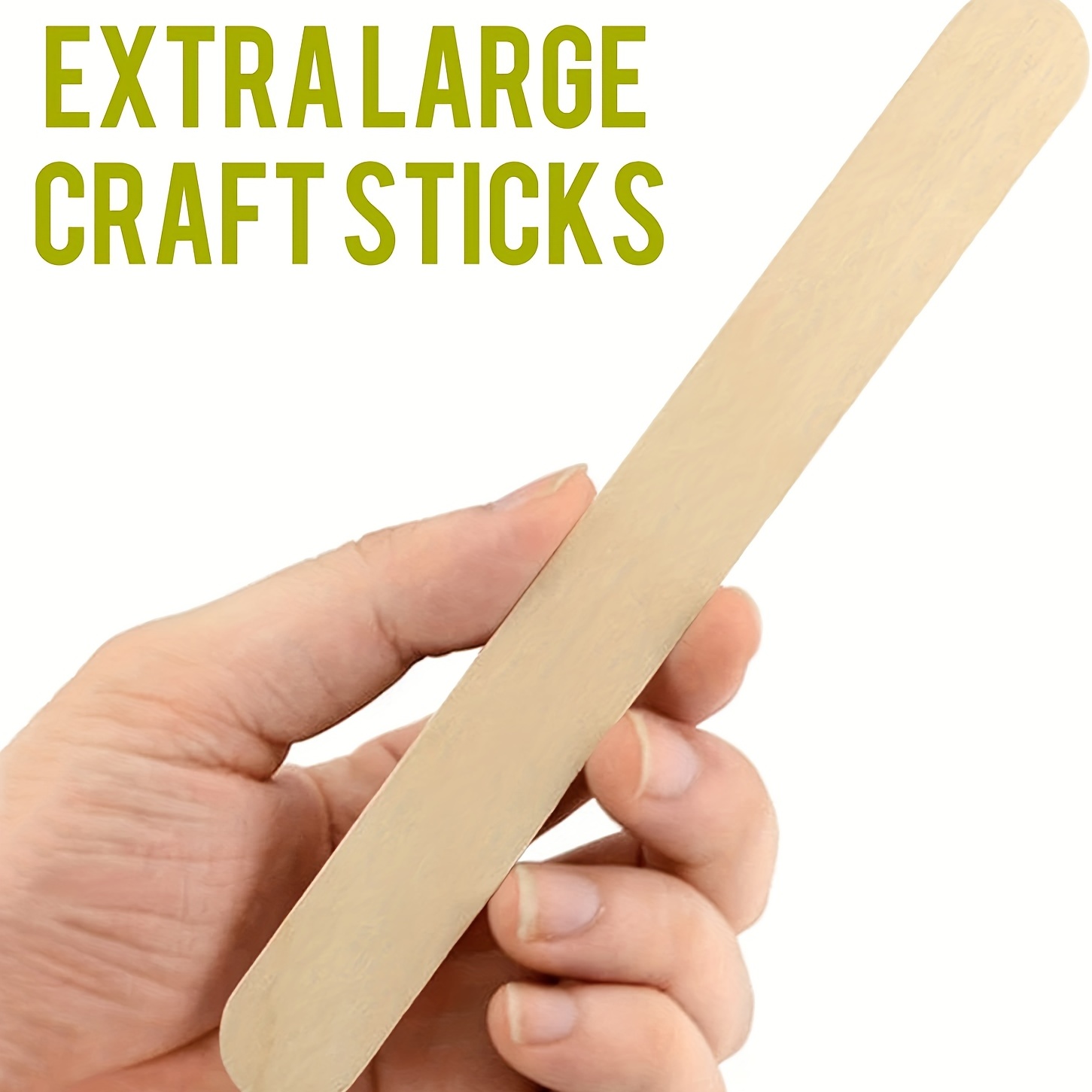 100pcs Jumbo Wooden Craft Sticks Wooden Popsicle Craft Sticks Stick 6 Long x 3/4 Wide Treat Sticks Ice Pop Sticks for DIY Crafts Home Art Projects