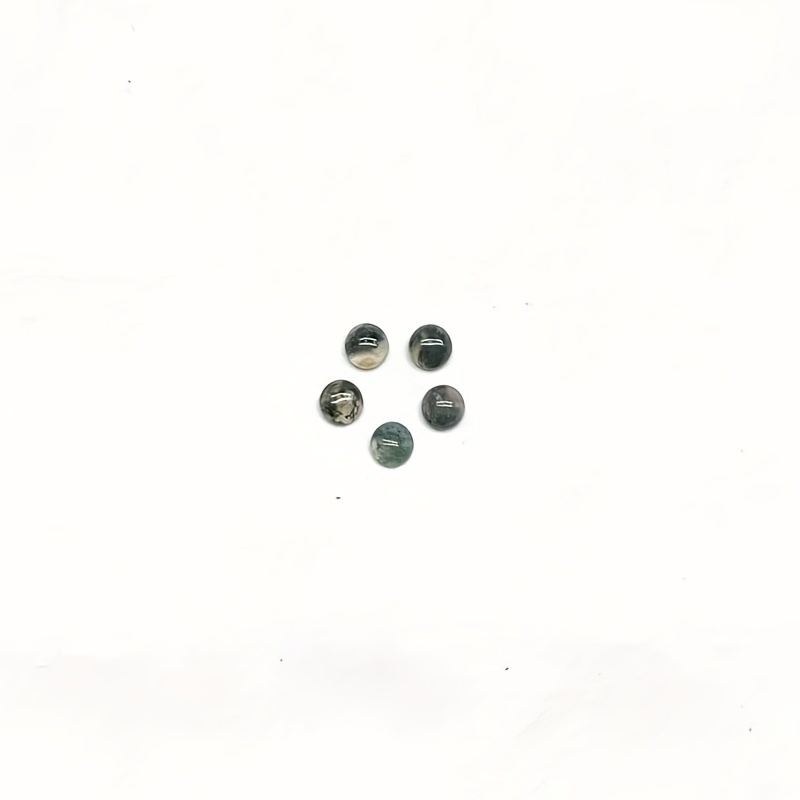Agate Ring Face 8mm Round Flat Convex DIY B