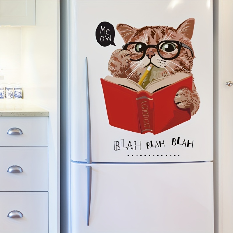 Cat Pattern Toilet Lid Decal Self Adhesive Sticker Home Decor