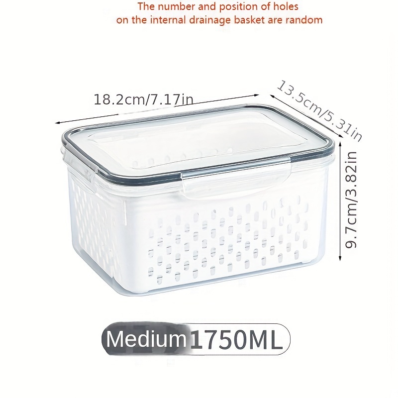 Lunchbox transparent mit Deckel Kühlschrank Konservierungsbox Küche  Lebensmittelqualität Ingwer Knoblauch Aufbewahrungsbox Fleisch Kühlschrank  Box Hot Pot Beilage Box Box