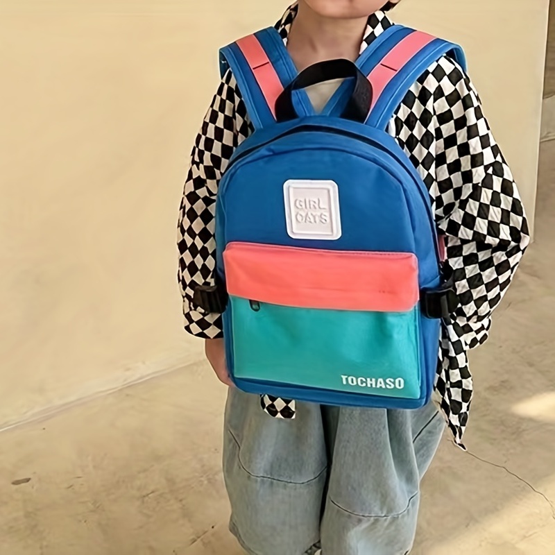 Kids Contrast Backpack Outdoor Small Backpack