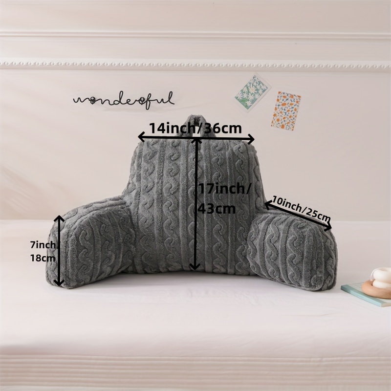 Soft Bed Rest Reading Pillow Big Wedge Backrest Lounge Sofa Cushion Back  Support