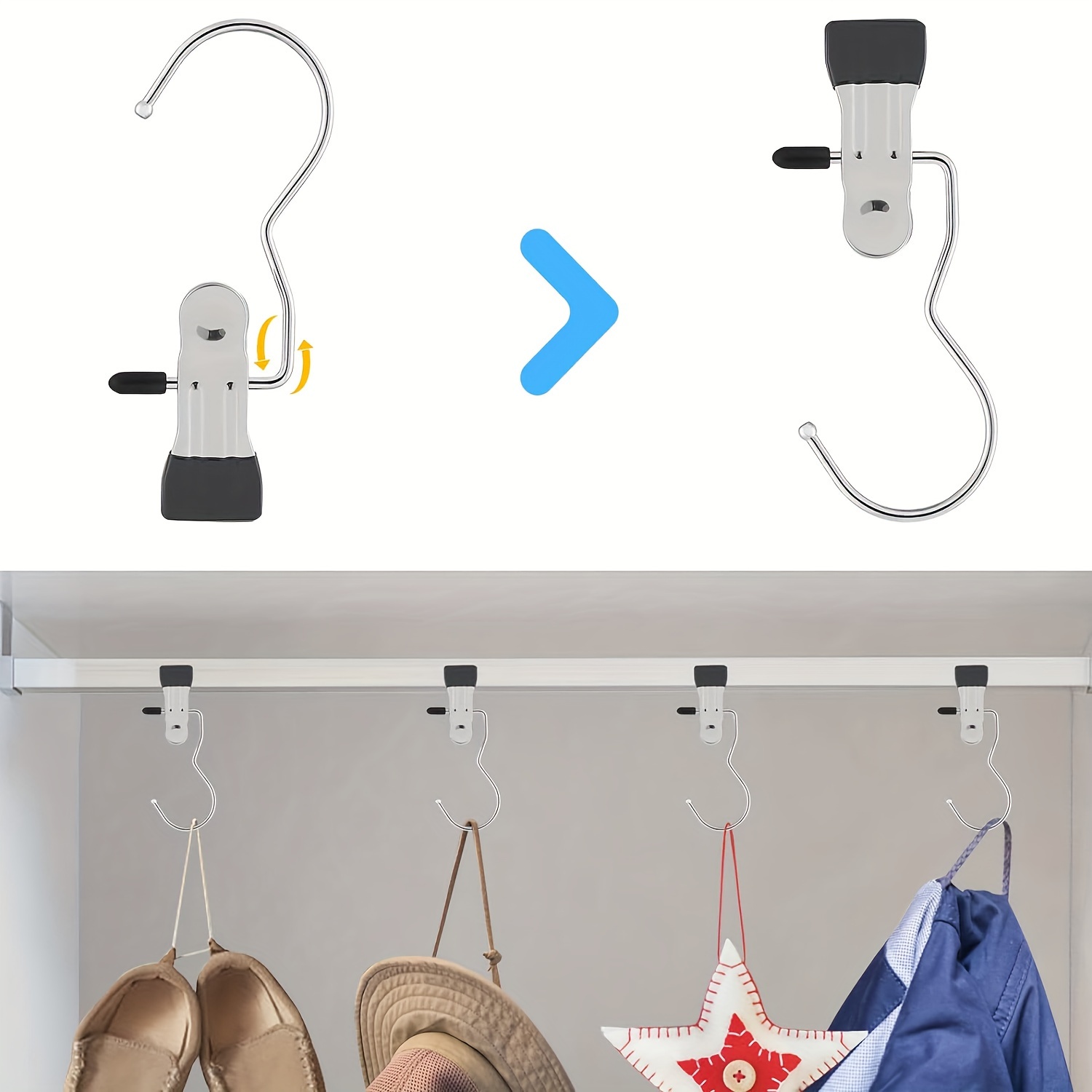 Mini Hanging Clips Socks Hat Organizer Ties Storage Hanger - Temu
