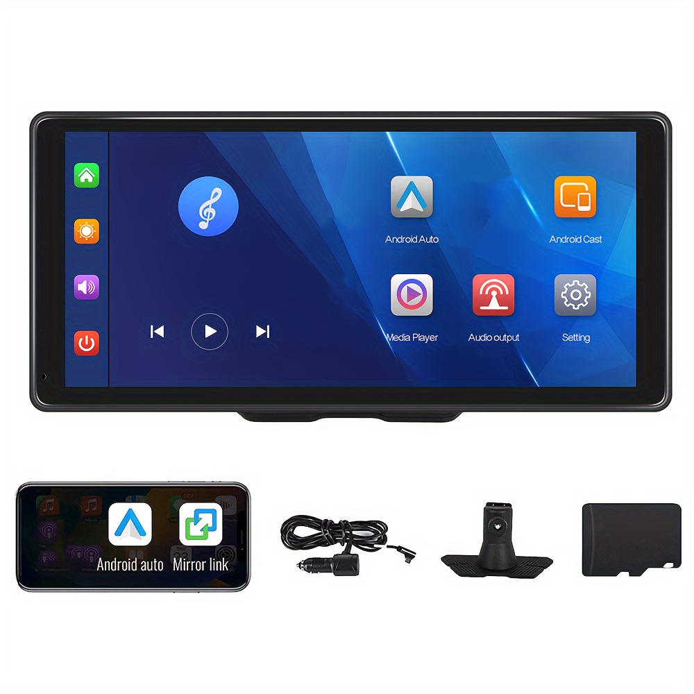 Bs Car Stereoandroid 10.0 1 Din Car Radio With Gps, 10-inch Rotatable  Screen, Carplay