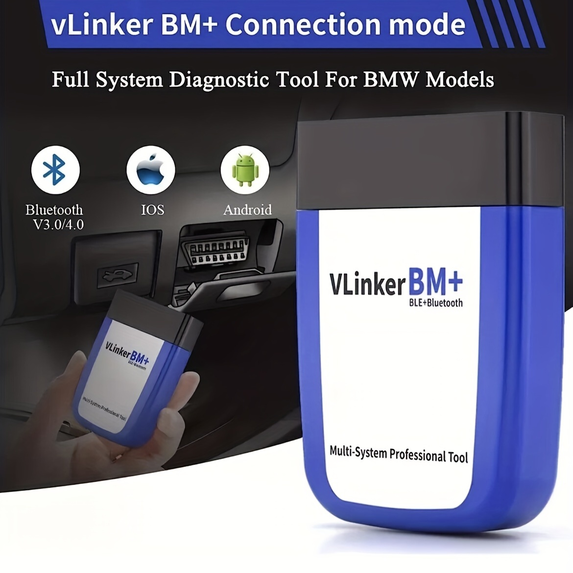 VLinker BM ELM327 pour Scanner BT 4.0 OBD2 OBD 2 outil - Temu Belgium