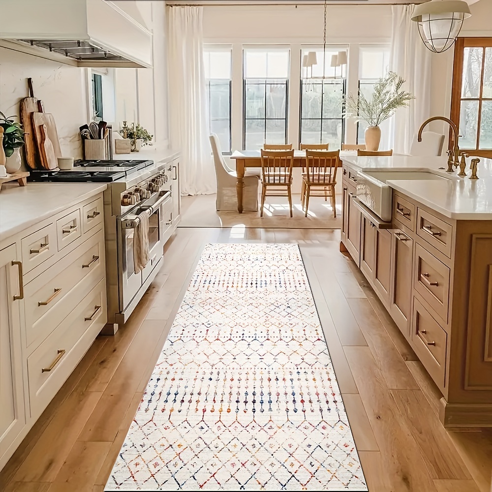 Nordic Style Thicken Long PVC Kitchen Mat Waterproof Carpet Floor Mat  Bedroom Hallway Rugs Anti-Slip Entrance Bath Mats Doormat