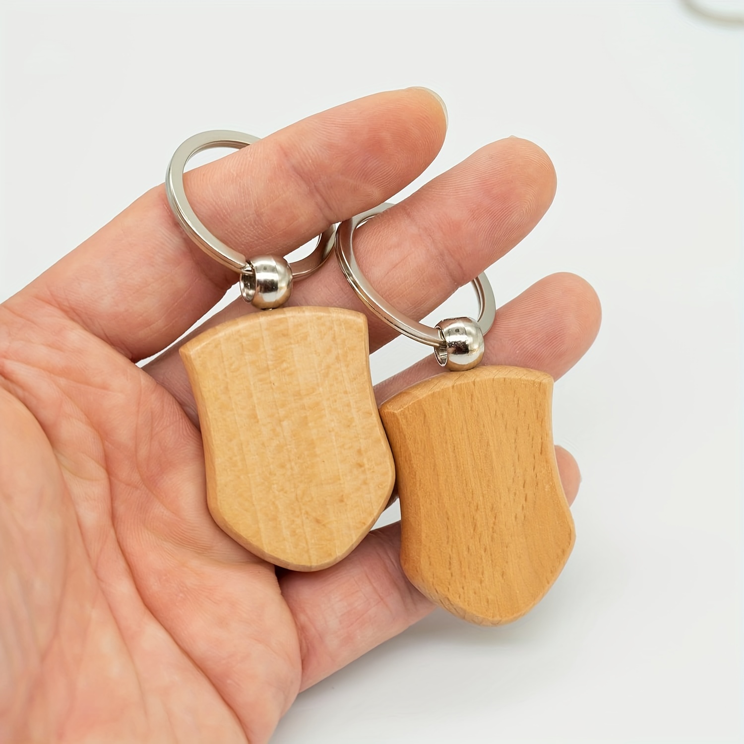 Wood Keychain Blanks 3 Shapes Laser Engraving Blanks Key - Temu