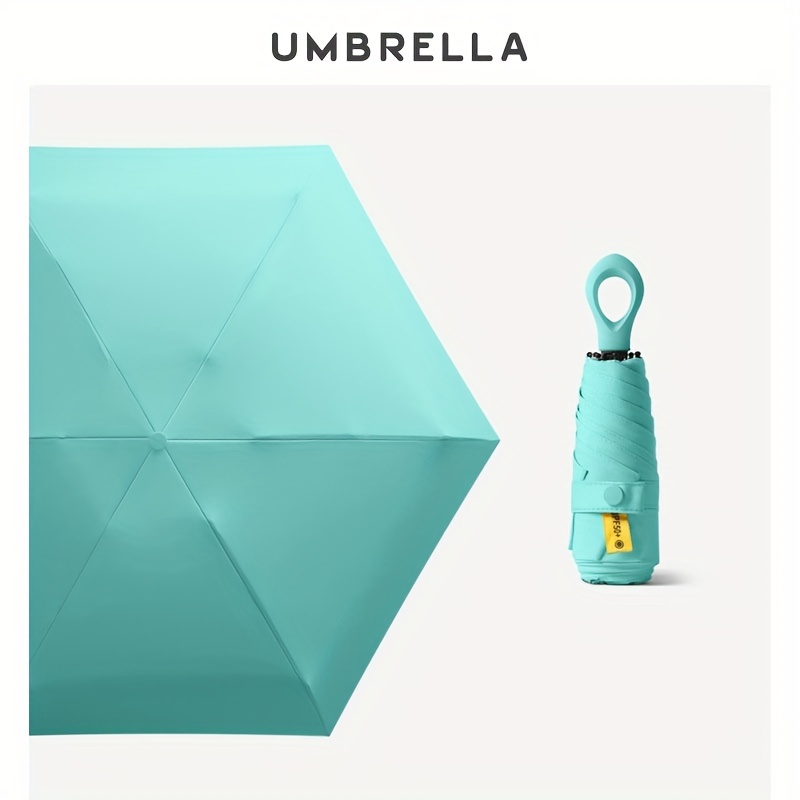 Mini Travel Umbrella Ring Handle Protección Uv Paraguas - Temu Mexico