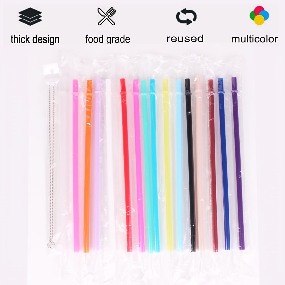 Long Rainbow Color Reusable Polymer Plastic Replacement - Temu