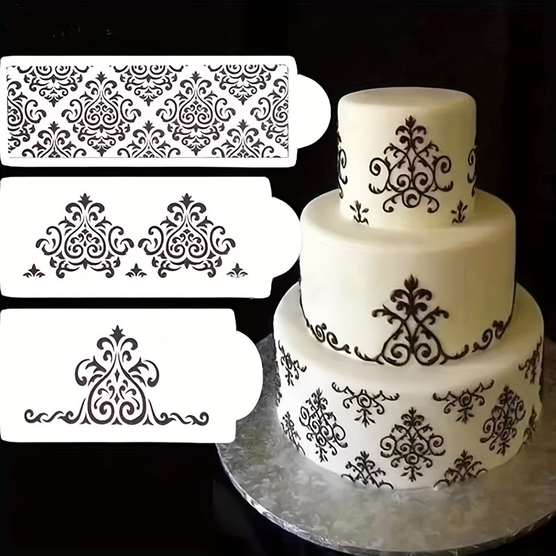 Cake Embossing Stencils, Cake Stencils Decorating Buttercream Cake  Decorating Stencils Cake Templates Molds Cake Flower Stencil for Fondant