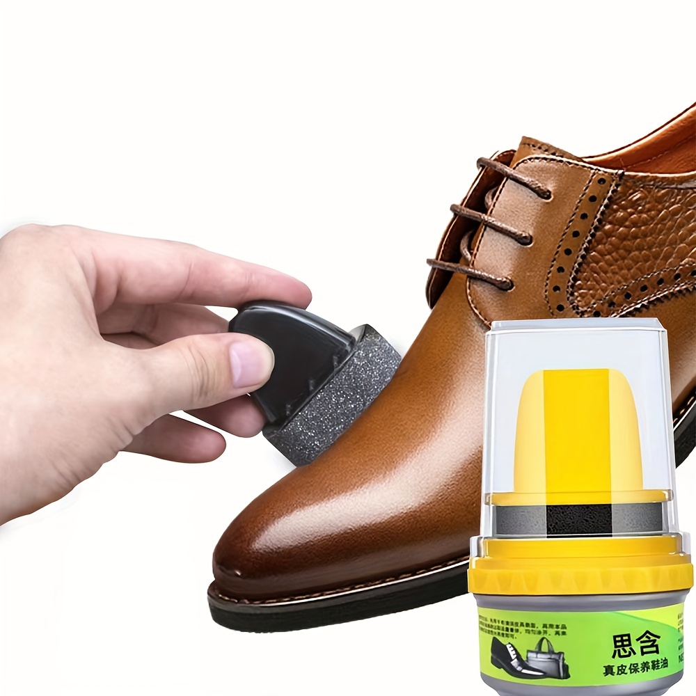 1pc Shoe Polish Black/Colorless With Sponge - Leather Care Leather Shoe  Polish Sponge - Shoe Wax Cleaning Cream