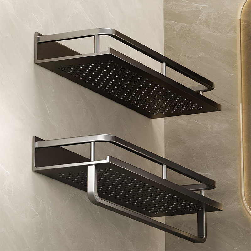 No nails Wall Mounted Bathroom Storage Shelf Makeup Rack Temu