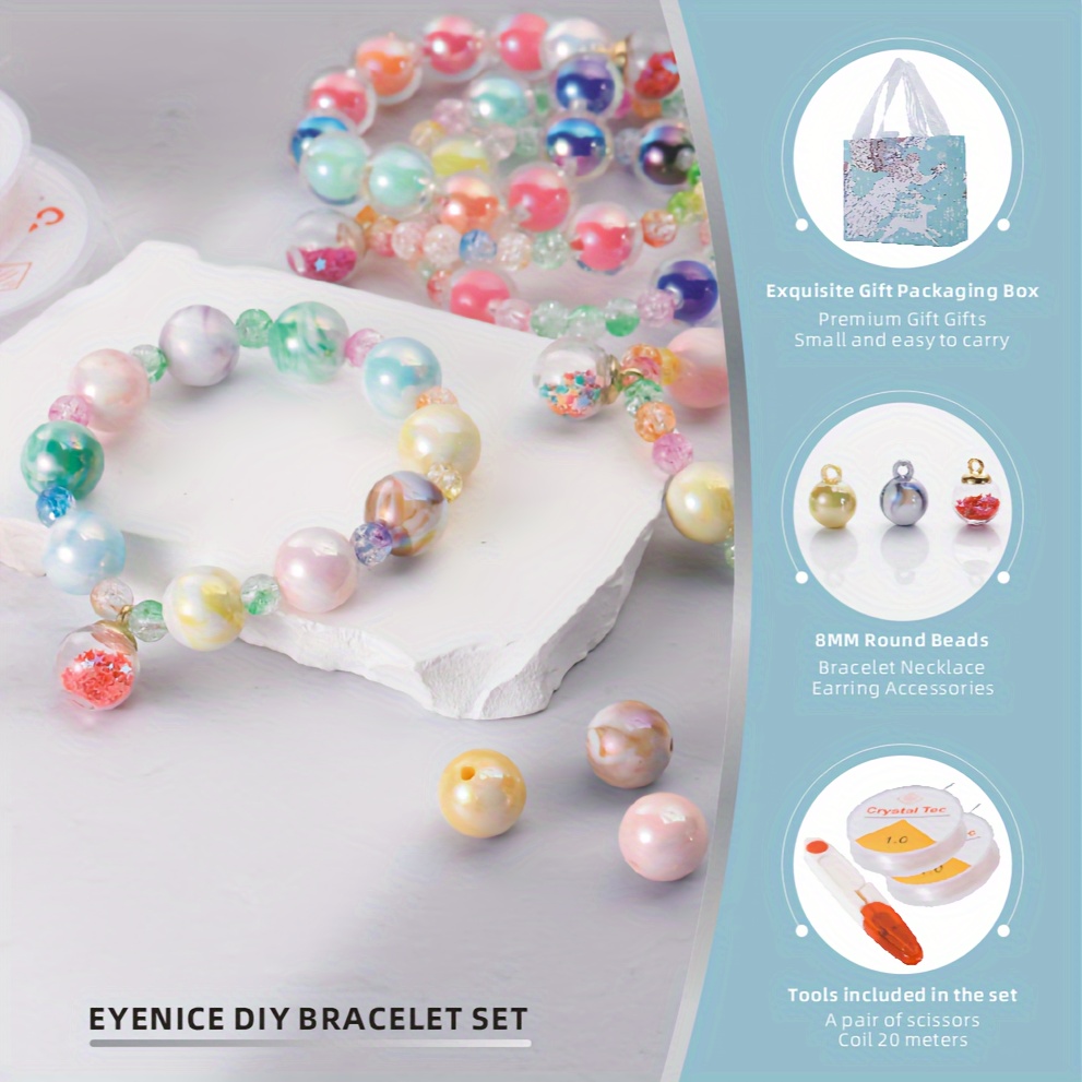 DIY Charms Bracelet Making Set Beads Pendant Accessories For