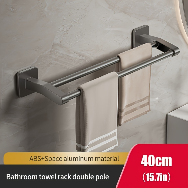 1pc Simple Towel Bar Towel Rack Bathroom Wall Mounted Towel - Temu ...