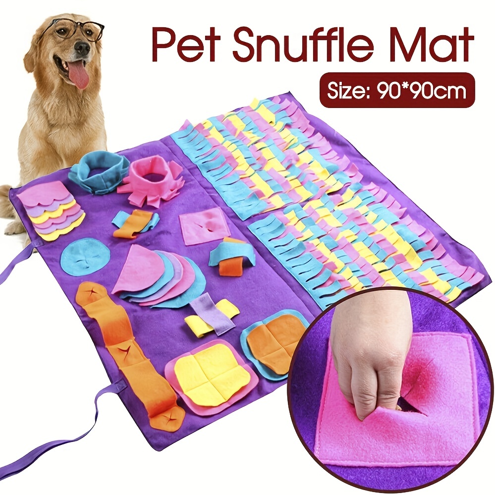 TWOPER Pet Snuffle Mat for Dogs Sniffle Interactive Treat Game for Boredom  Anxiety Relief Dog Feeding Mat Enrichment Dog Puzzles for Dogs Encourages