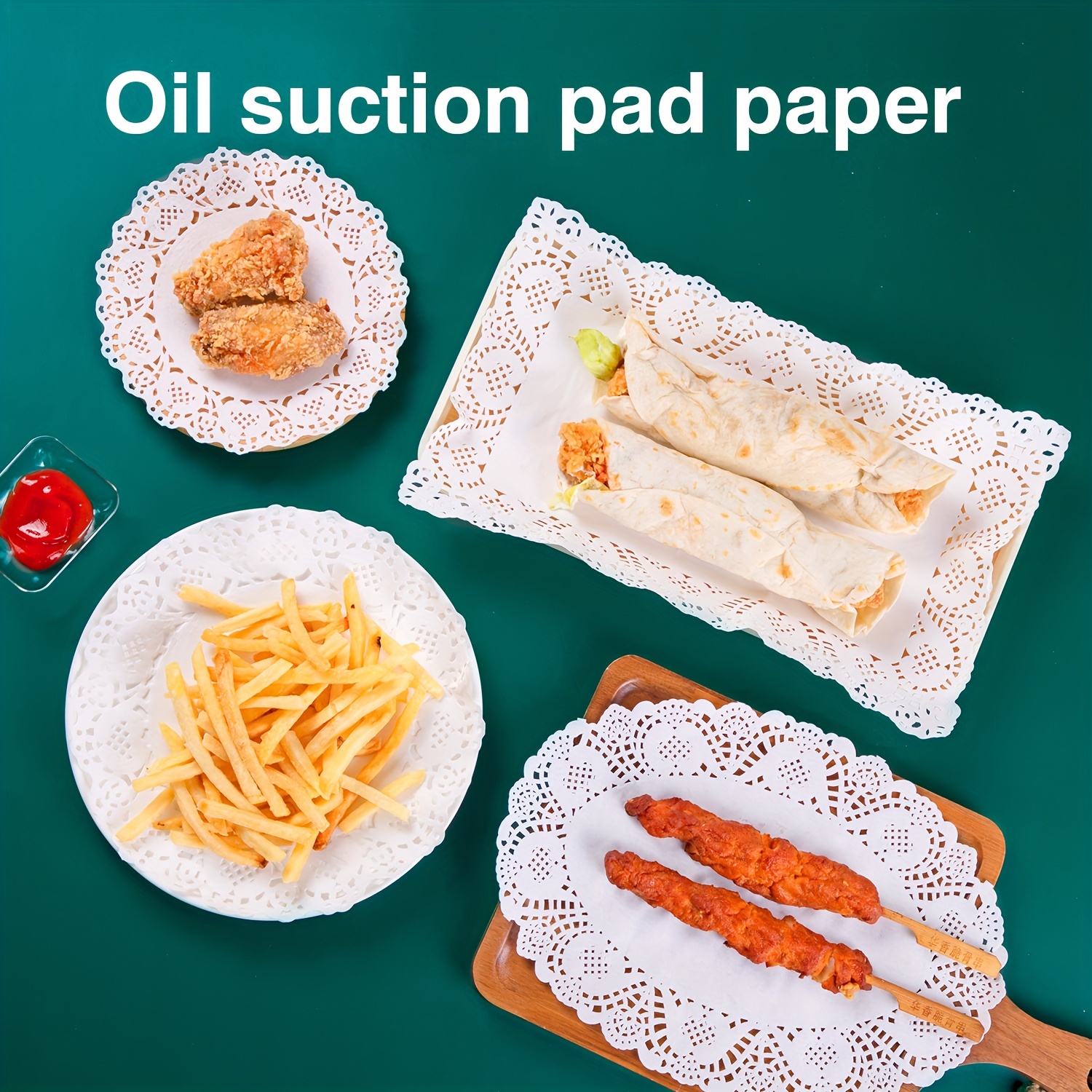 36pcs Paper Doilies, Cake Pads Cake Doilies, Lace Dinner Plate Mat  Disposable Paper Placemat, Baking Tools, Kitchen Supplies