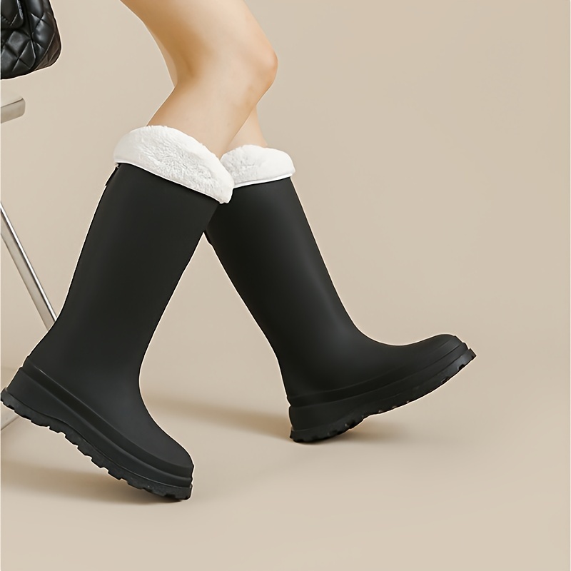 Women's high-top rain boots fashionable long-top water boots non