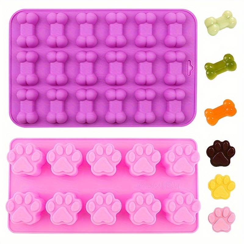 2 Pack Small 3D Puppy Dog Silicone Candle Molds, Cute Pomeranian & Poodle  Chocolate Candy Fondant Mold Cake Decorating Tool Poodle Making Candle Soap