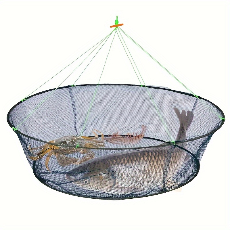 1pc Foldable Fishing Landing Net, Crayfish Shrimp Catcher, Casting Fishing  Net For Eels Prawn Crab