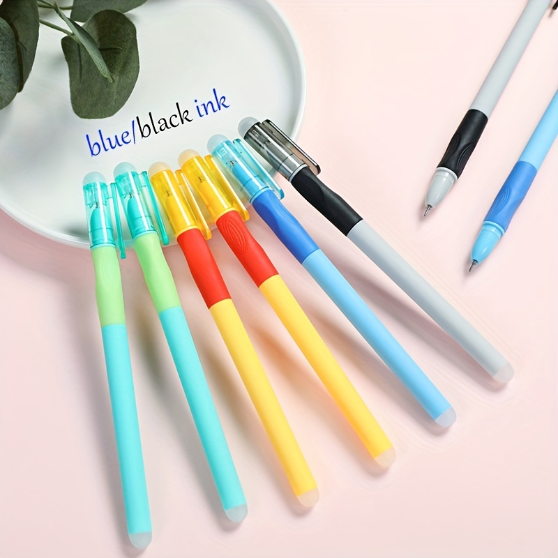 Thermal Hot Erasable Gel Pen Black Blue Ink Friction - Temu