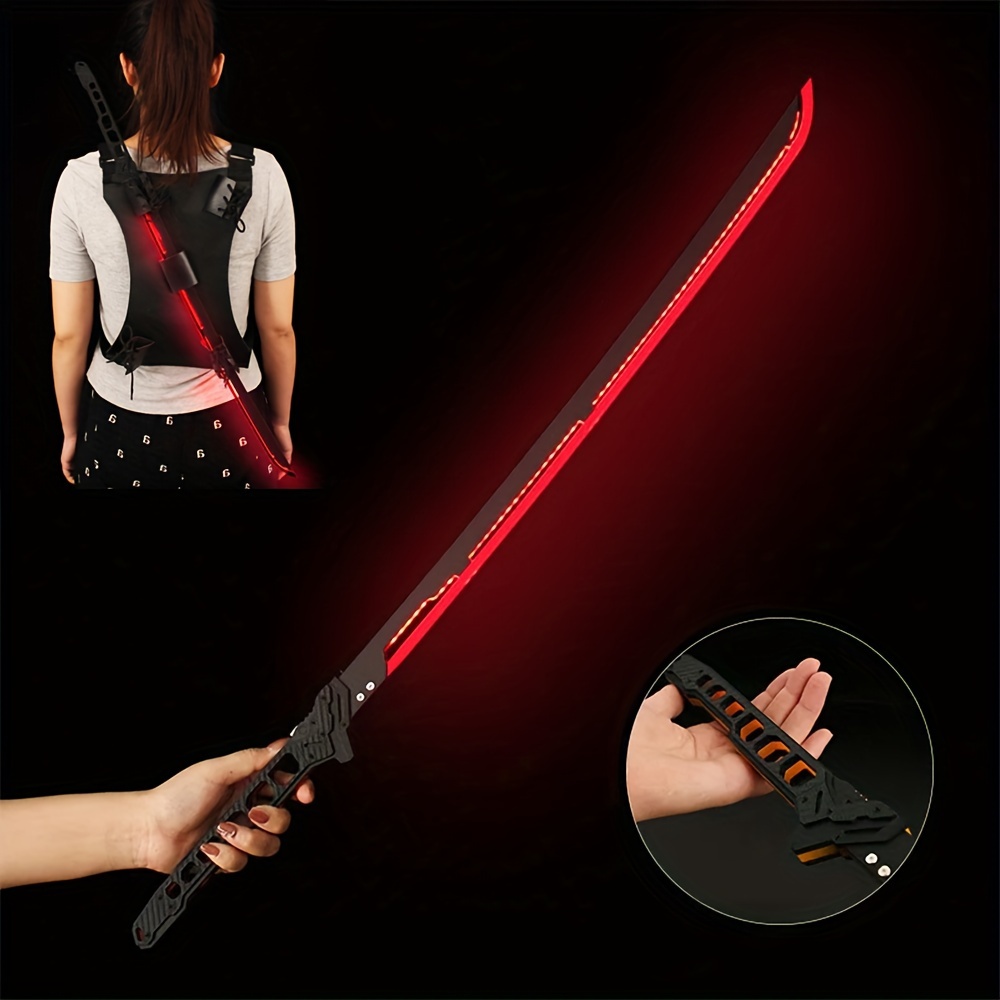 12 Espadas Tipo Katana Juguetes Niños Luz Led Plástico Ninja