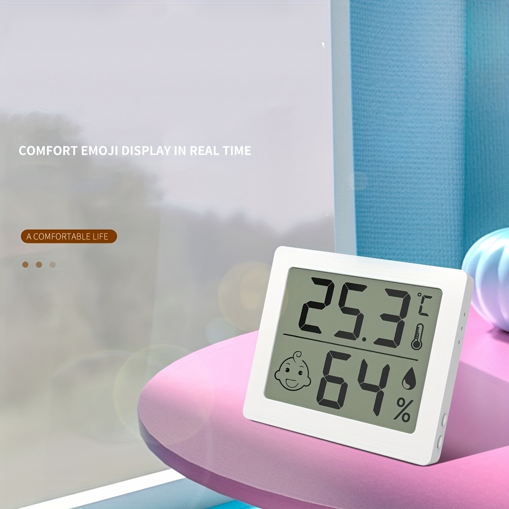 Portable Hygrometer Indoor Humidity Thermometer Room Hygrometer & Humidity  Gauge LCD Display Temperature Sensor for Home Office