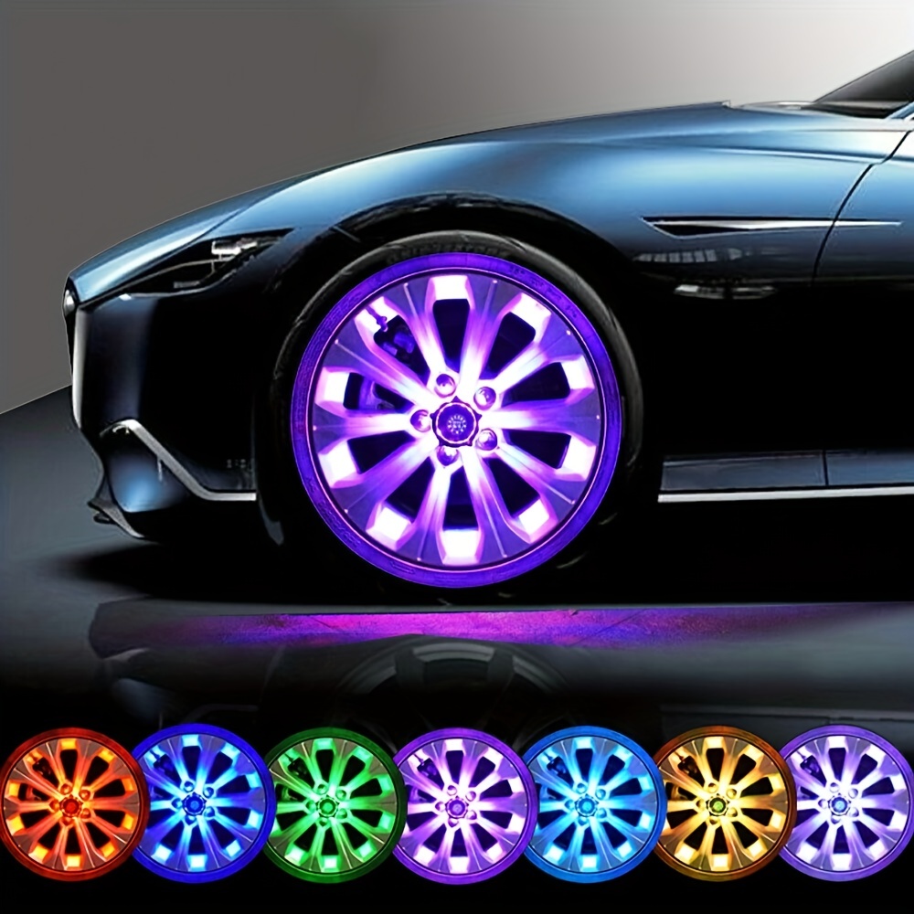 Solar Smart Led Tire Valve Lights Automobile Car Wheel - Temu