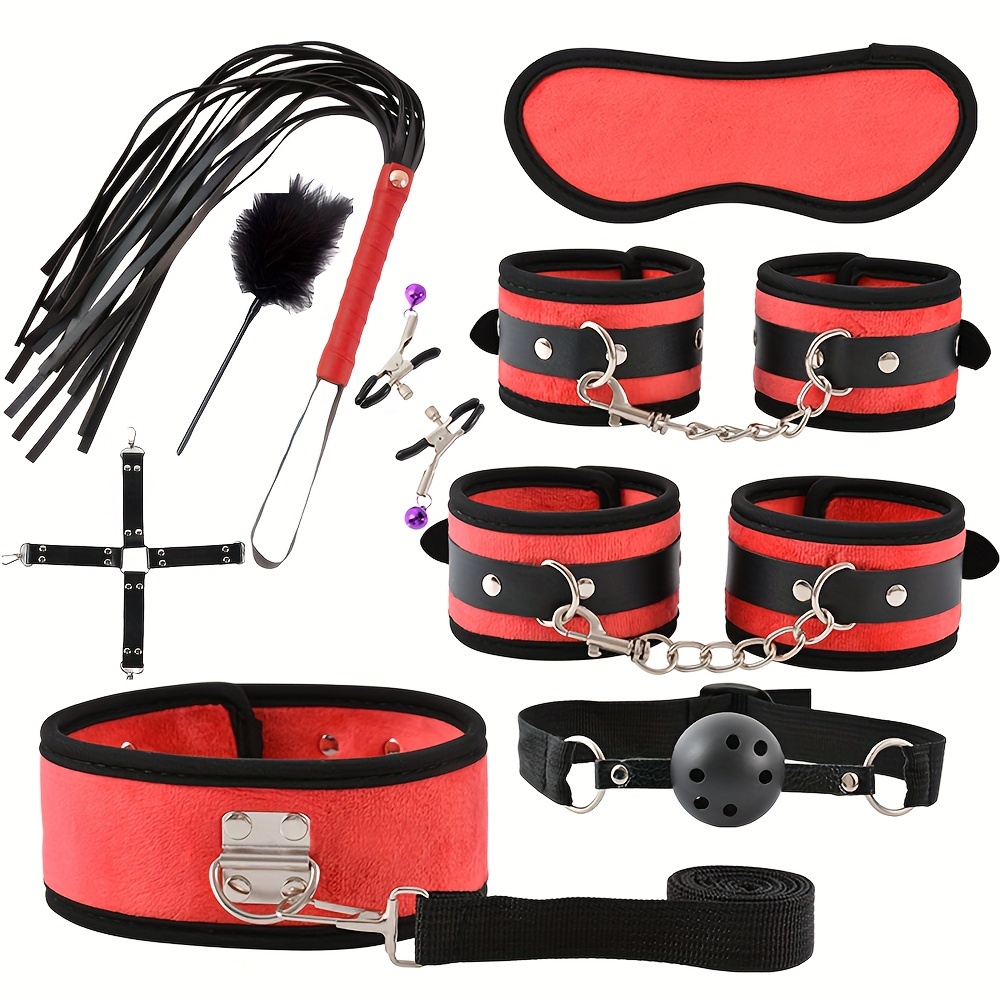 8 Piezas Bdsm Bondage Sex Kits Juguete Adultos Kit Bdsm - Temu