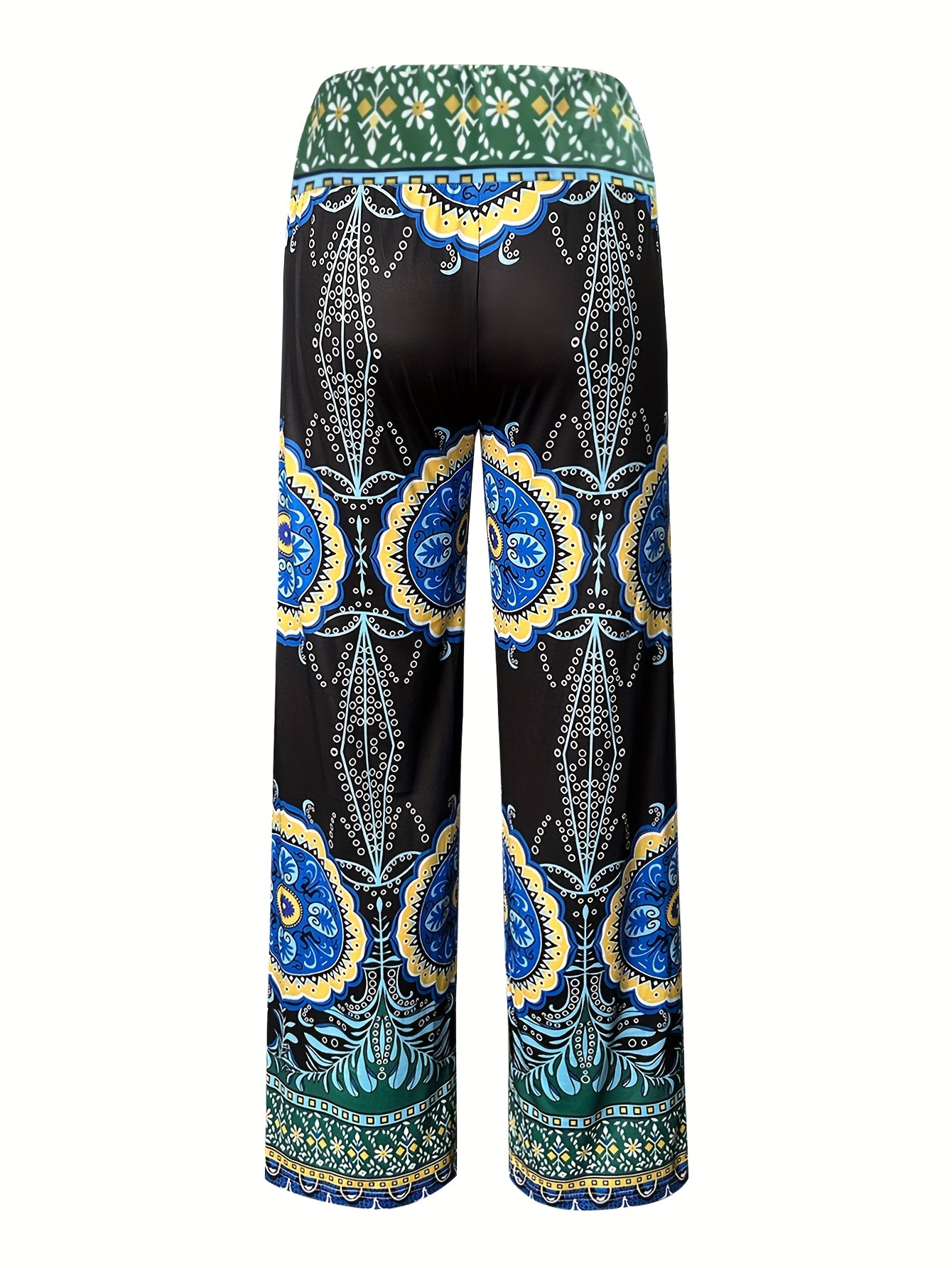 Floral-print silk-twill wide-leg pants