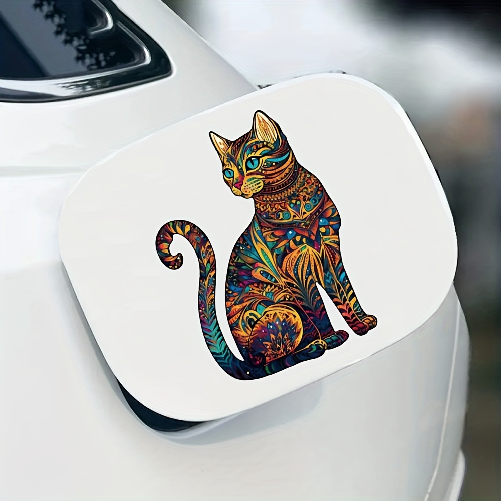 5PCS Car Body Sticker Cat Wall Decals 3D Cute Cat Stickers For