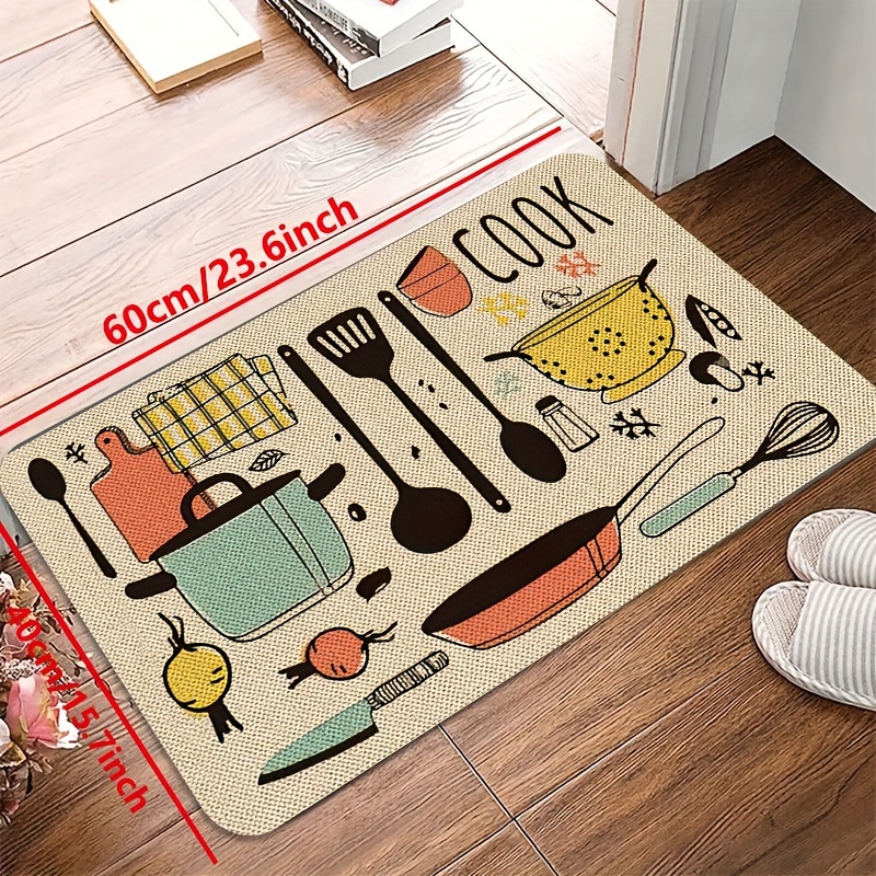 Kitchen Decor Area Rug Kitchen Non slip Carpet Cartoon Chef - Temu