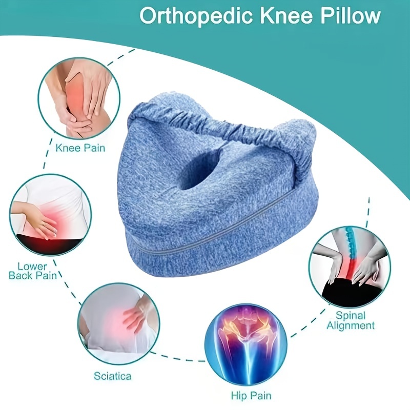 Knee pillow Leg support Double-sided Grooved Memory Foam Wedge Joint Pain  Relief
