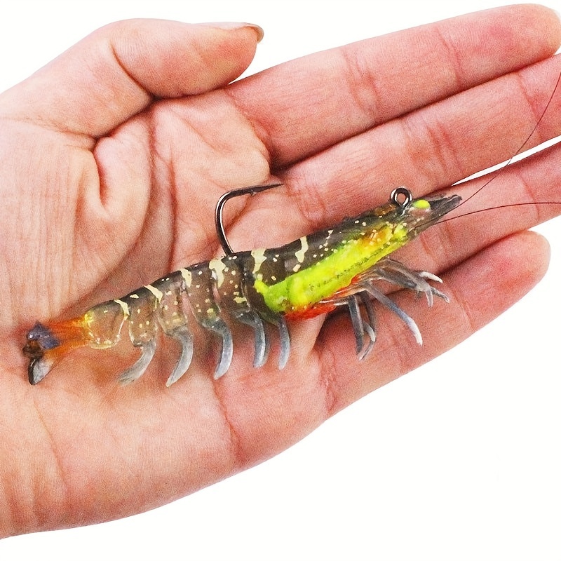 Luminous Soft Lure Bionic Shrimp Lure Hook Leaded Soft - Temu