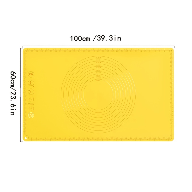 Baking Mat With Engraved Scales Thickened Silicone Kneading - Temu