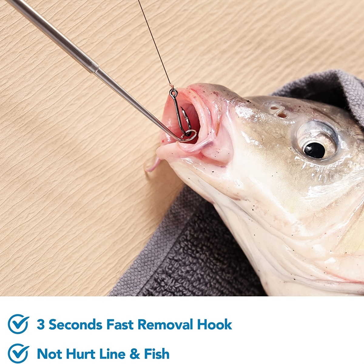 WHAMVOX Hook Remover Fishing Hook Quick Removal Device Splitter Fish Hooks  Remover Detacher Hook Removal Tool Fishing Metal Fishhook Removal Device
