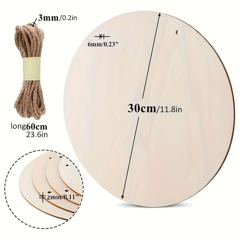 Wooden Round Crafts Round Wooden Decoupage Blank Wooden - Temu