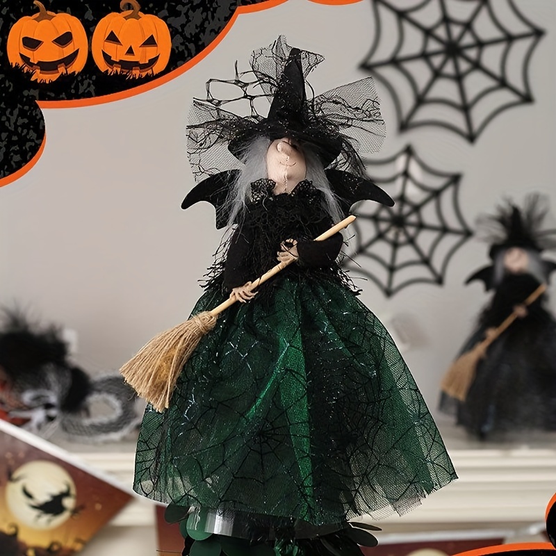 Halloween Witch Decorations, Cute Home and Party Holiday Decor and Fall  Accents, Halloween New Switch elf Witch Resin Statue Home Cute Elf Witch  Resin Desktop Decoration（1PCS） 