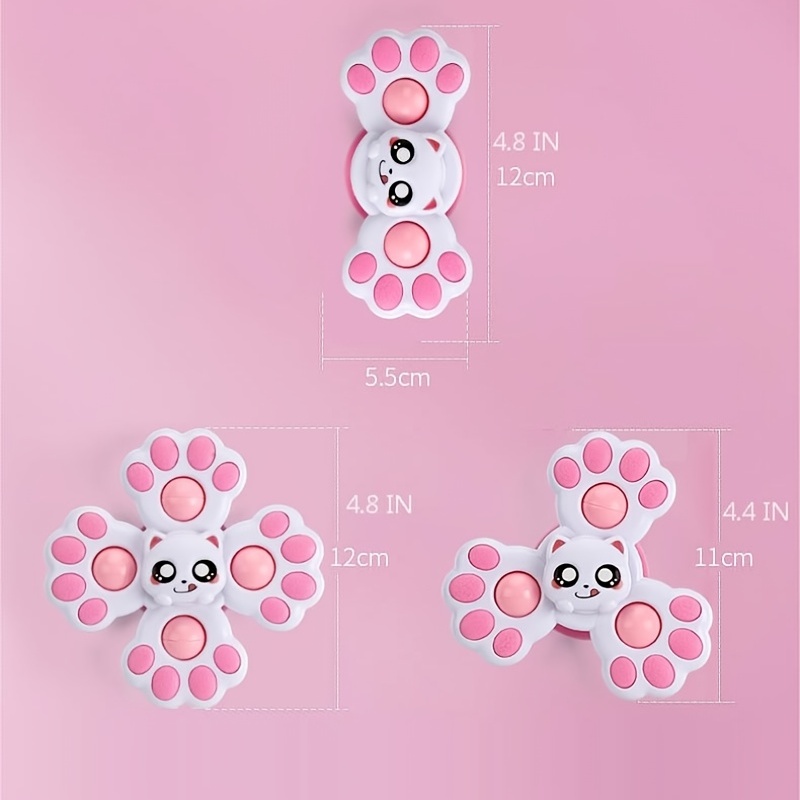 3PCS Suction Cup Fidget Spinner Toys for 1 2 Year Old Boy and Girl, Spinning  Top Baby Toys 12-18 Months, 1st Birthday Gifts for Toddler Toys Age 1-2