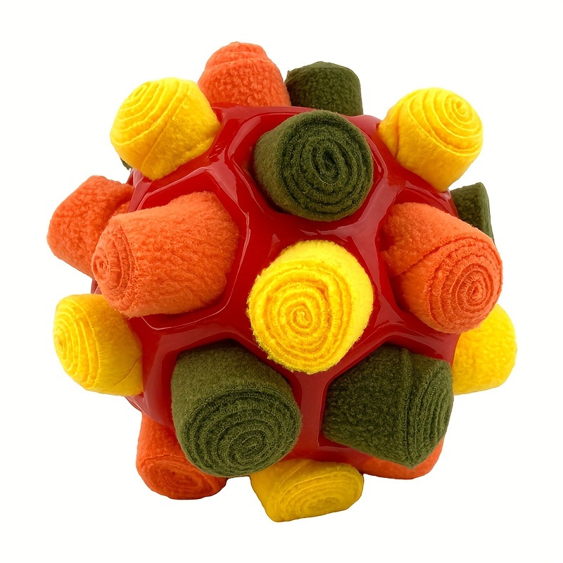 2023 Brand New 100%bubble Rubber Ball Dog Toy Interactive Dog Puzzle Toys Pet  Snuffle Ball Toy Natural Foraging Skill 39% Off