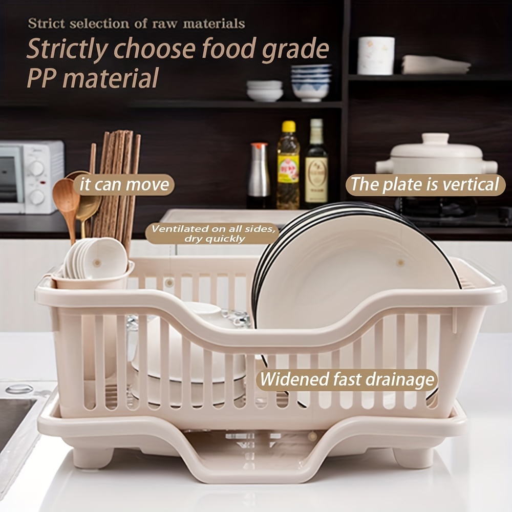 1pc PP Sink Drain Rack, Minimalist Over The Sink Drying Rack For