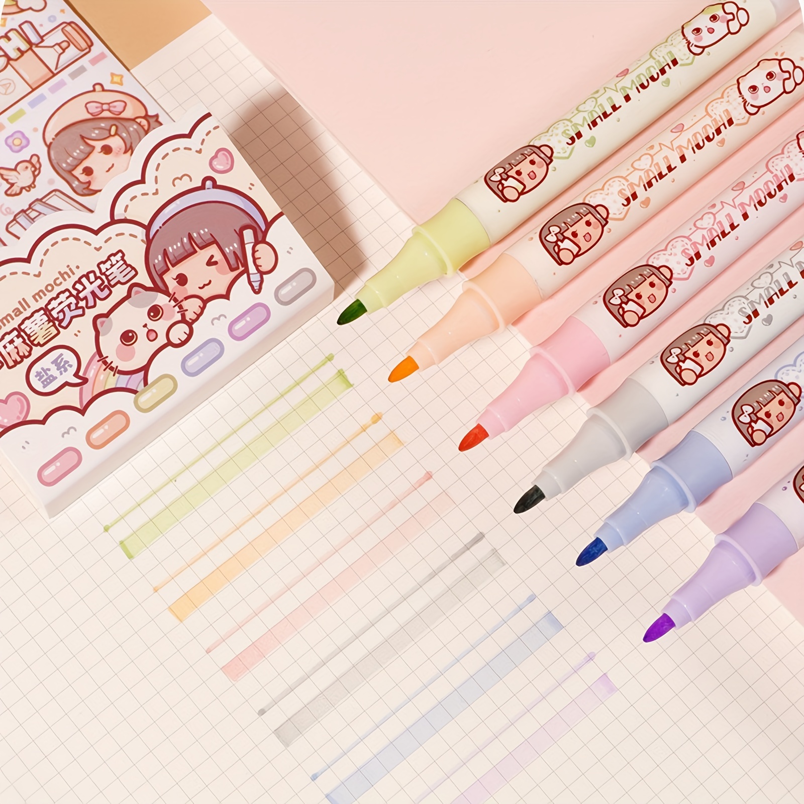 6-color Cute Mini Highlighters - Perfect For Home & School Use! - Temu