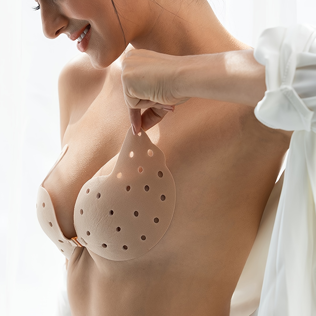 Women Invisible Silicone Breast Pads Boob Lift Tape Bra Nipple Cover  Sticker Pad 