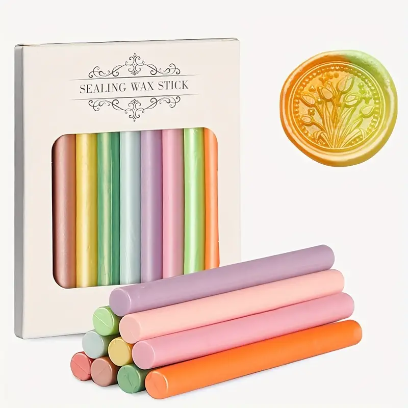 Candy Colors Sealing Wax Sticks Retro Seal Wax Box Set Boxed - Temu