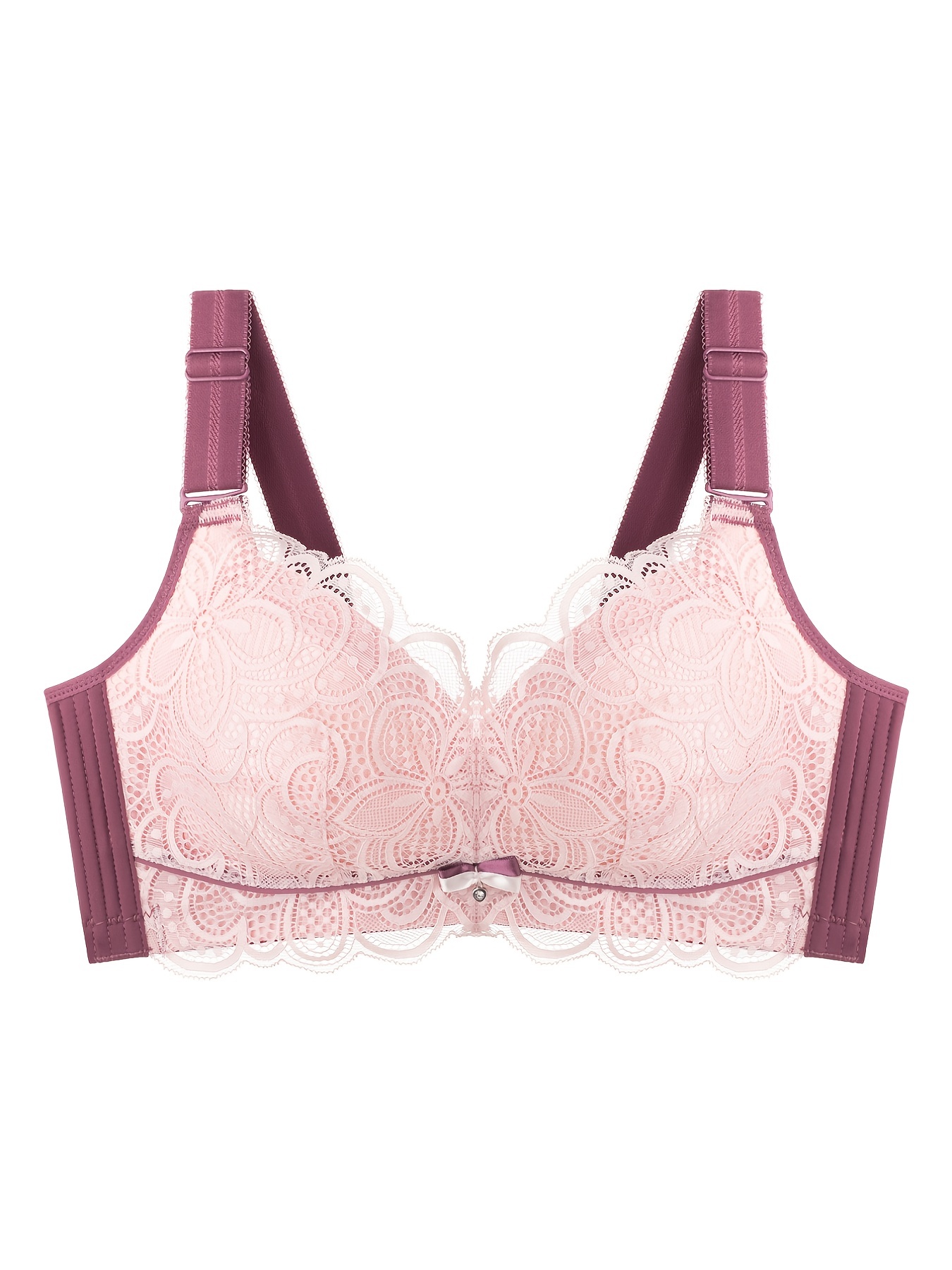Wave Fashion Women Underwired Front Open Multi-Way Push up Padded Bra  (Pink,38)