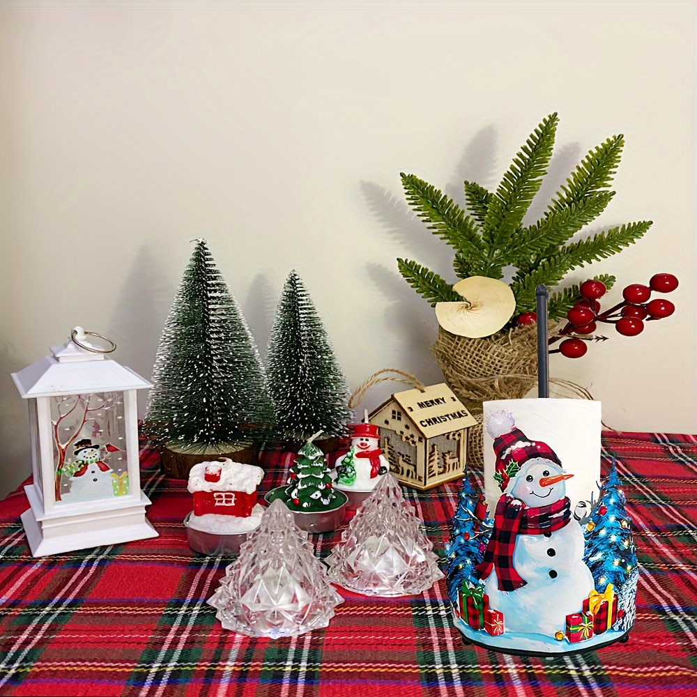 Christmas Paper Towel Holder, Farmhouse Christmas Snowman/ Gnome  Decorations For Home Bathroom, Metal Christmas Kitchen Decor Accessories  Paper Towel Holder Stand,winter Farmhouse Bathroom Countertops Decor - Temu